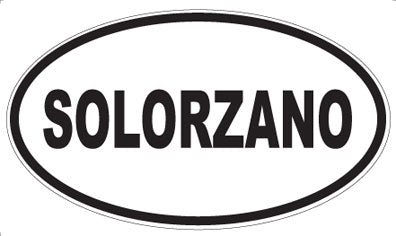 SOLORZANO - Oval Sticker