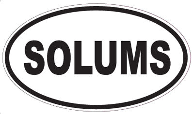 SOLUMS - Oval Sticker