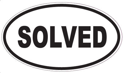 SOLVED - Oval Sticker