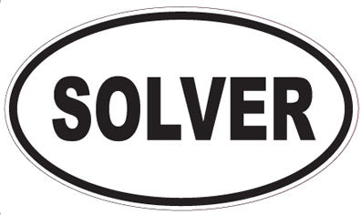 SOLVER - Oval Sticker