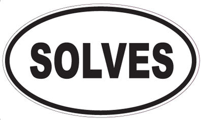 SOLVES - Oval Sticker