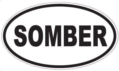 SOMBER - Oval Sticker