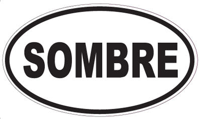 SOMBRE - Oval Sticker
