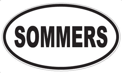SOMMERS - Oval Sticker