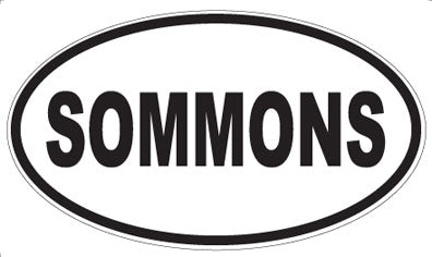SOMMONS - Oval Sticker