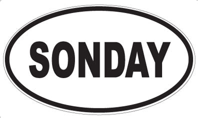 SONDAY - Oval Sticker