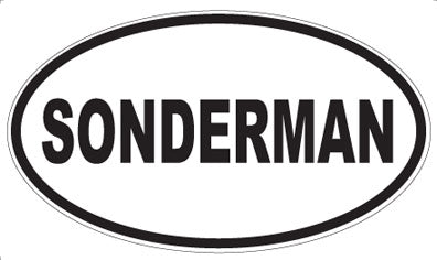 SONDERMAN - Oval Magnet