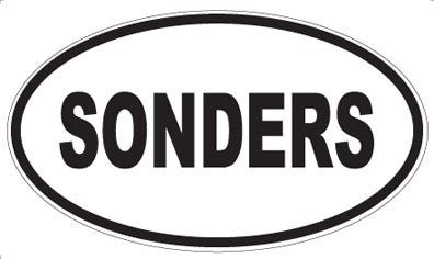 SONDERS - Oval Sticker