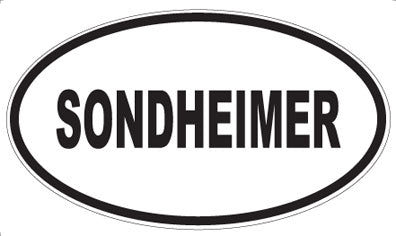 SONDHEIMER - Oval Sticker