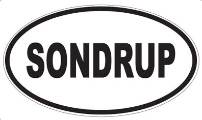 SONDRUP - Oval Sticker