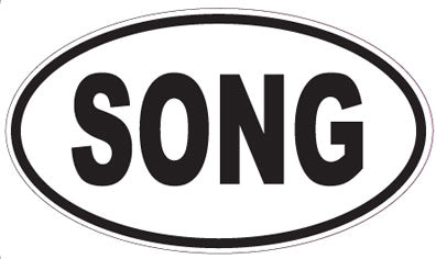 SONG - Oval Sticker