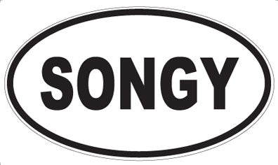 SONGY - Oval Sticker