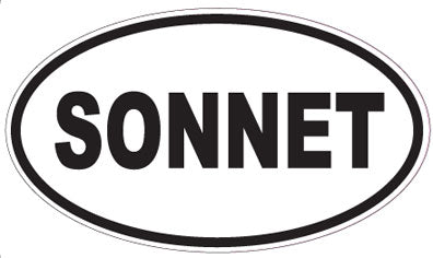 SONNET - Oval Sticker