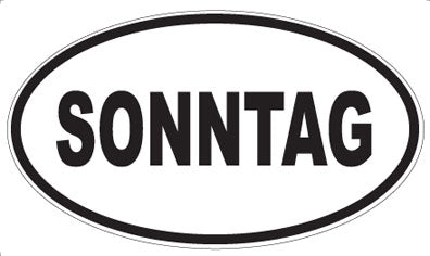 SONNTAG - Oval Magnet