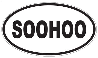 SOOHOO - Oval Sticker