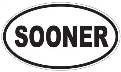 SOONER - Oval Sticker