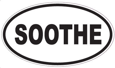 SOOTHE - Oval Sticker