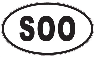 SOO - 3 Letter Initials Oval Magnet