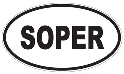 SOPER - Oval Magnet