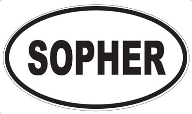 SOPHER - Oval Sticker