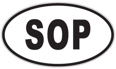 SOP - 3 Letter Initials Oval Magnet