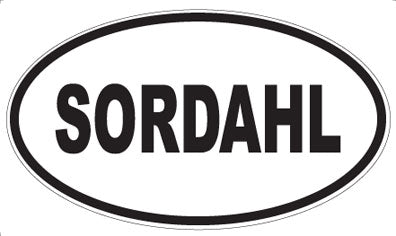 SORDAHL - Oval Sticker