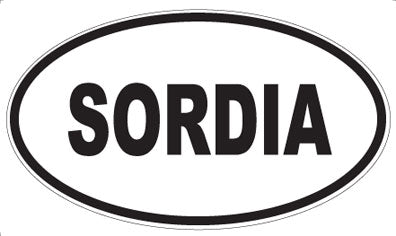 SORDIA - Oval Sticker