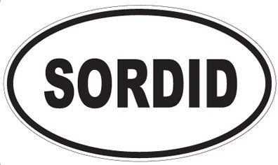 SORDID - Oval Sticker