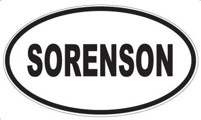 SORENSON - Oval Magnet