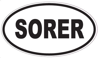 SORER - Oval Sticker