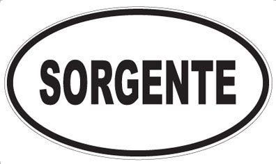 SORGENTE - Oval Sticker