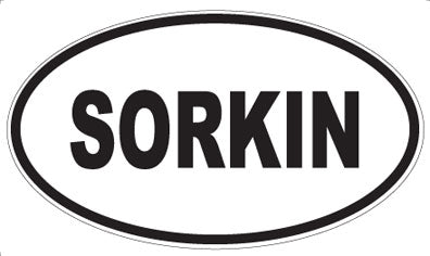 SORKIN - Oval Sticker