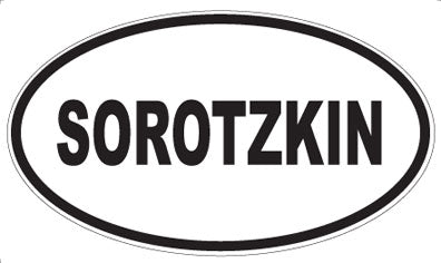 SOROTZKIN - Oval Sticker