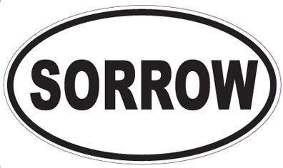 SORROW - Oval Sticker