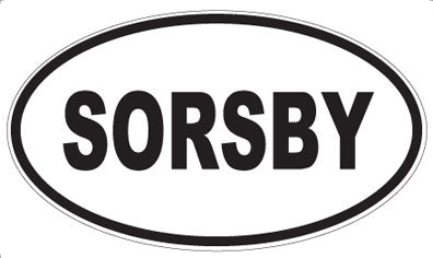 SORSBY - Oval Sticker
