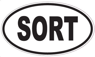 SORT - Oval Sticker