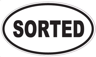 SORTED - Oval Sticker