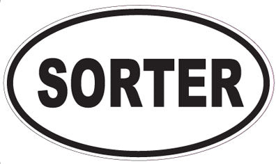 SORTER - Oval Sticker