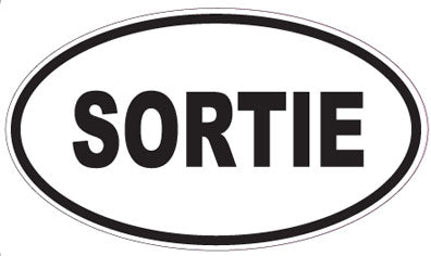 SORTIE - Oval Sticker