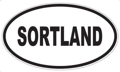 SORTLAND - Oval Sticker