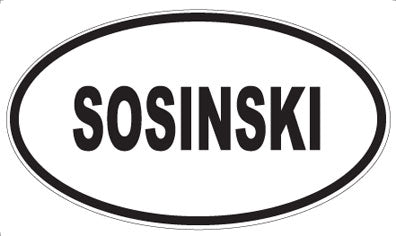 SOSINSKI - Oval Magnet