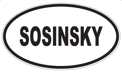 SOSINSKY - Oval Magnet