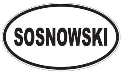 SOSNOWSKI - Oval Sticker