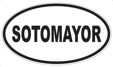 SOTOMAYOR - Oval Sticker