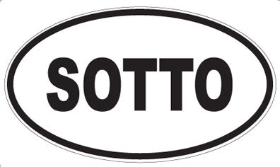 SOTTO - Oval Sticker