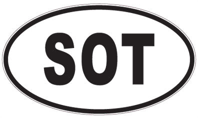 SOT - 3 Letter Initials Oval Magnet