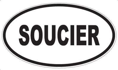 SOUCIER - Oval Sticker