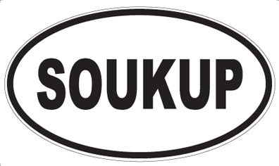 SOUKUP - Oval Magnet