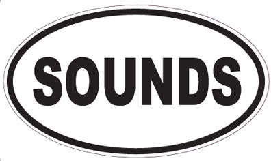 SOUNDS - Oval Sticker