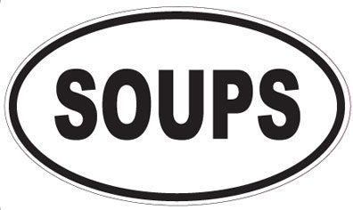 SOUPS - Oval Sticker